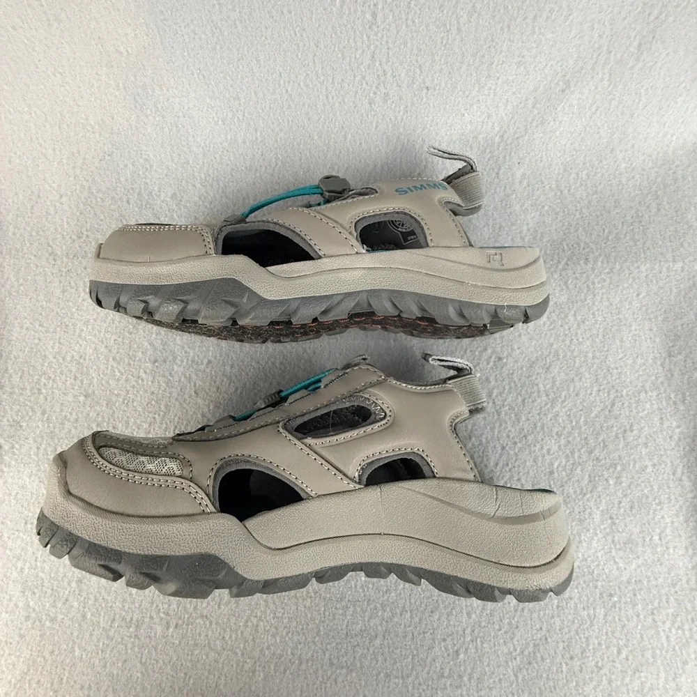 Simms RipRap Water Sandals Women's Size 6 Shoes Fly Fishing Wading‎ Hiking Gray